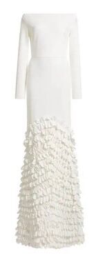 Greta Constantine Cashia Satin Gown in White NWT Size 4